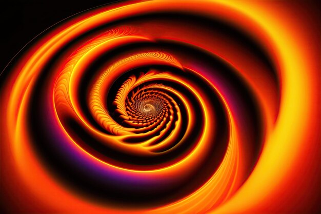 Fiery spiral fractal