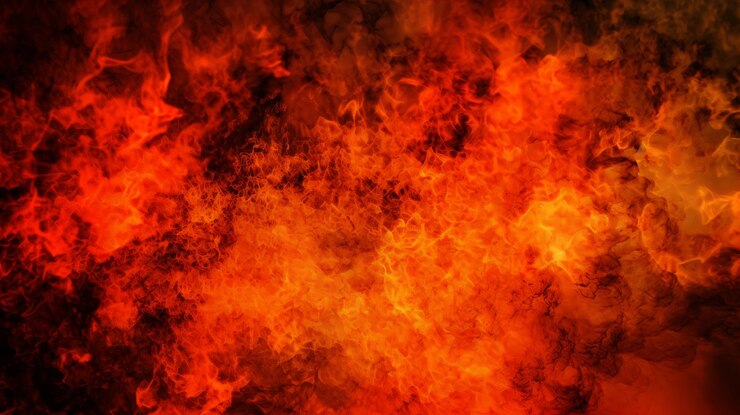 Photo fiery sunset burst orange gold amber smoke