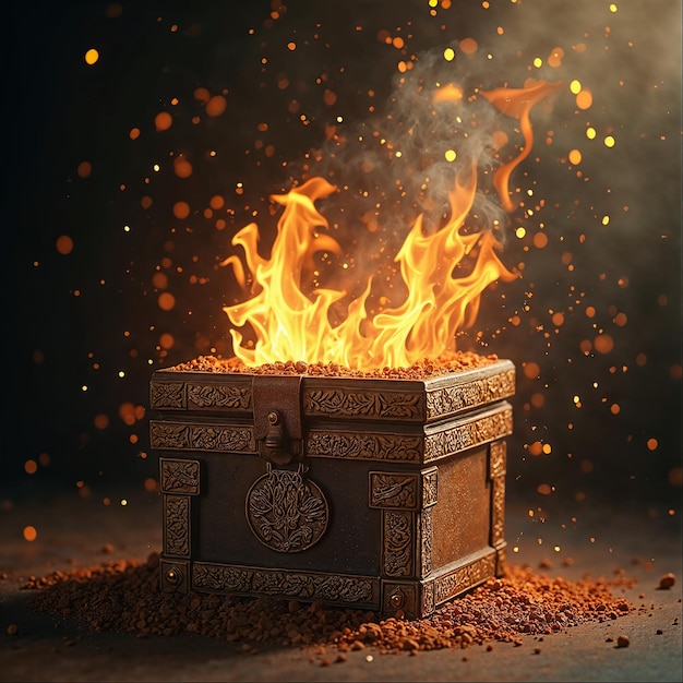 fiery treasure chest