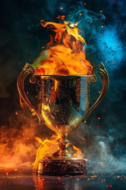 Fiery Trophy in a Mystical Blaze