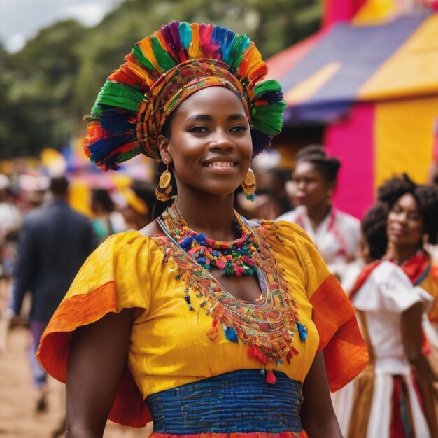 Foto fiesta afrolatina una sinfonia visiva delle tradizioni colombiane e africane