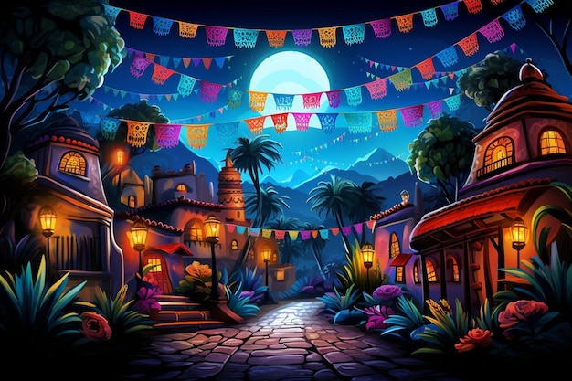 Fiesta Background Art Drawing Image