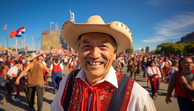 写真 フィエスタ パトリアス チリ 祝賀写真撮影