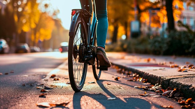 Foto fiets in de herfst