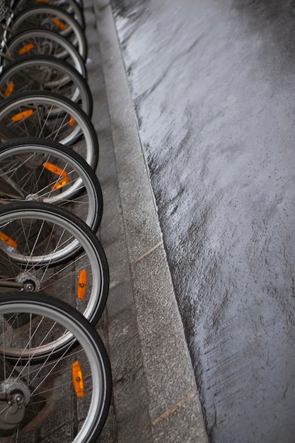 Foto fiets in de stad