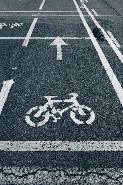 fiets verkeerslicht op de weg