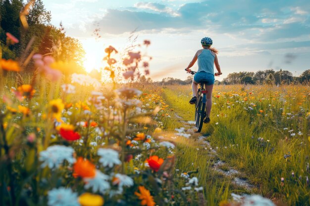 Fietsavontuur door bloemenvelden