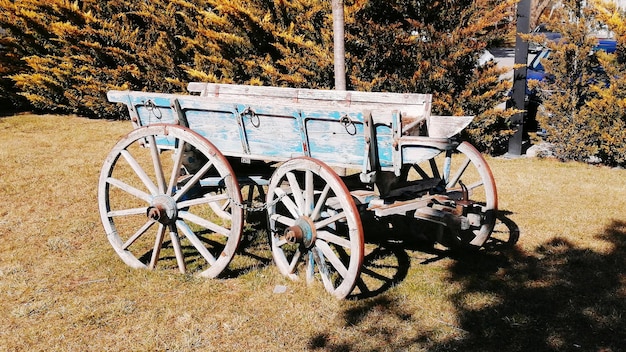 Foto fietsen geparkeerd op het veld