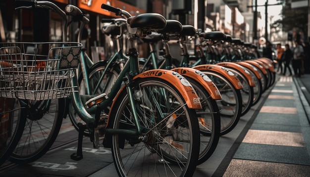 fietsen in de stad fietsen in de stadsfietsen