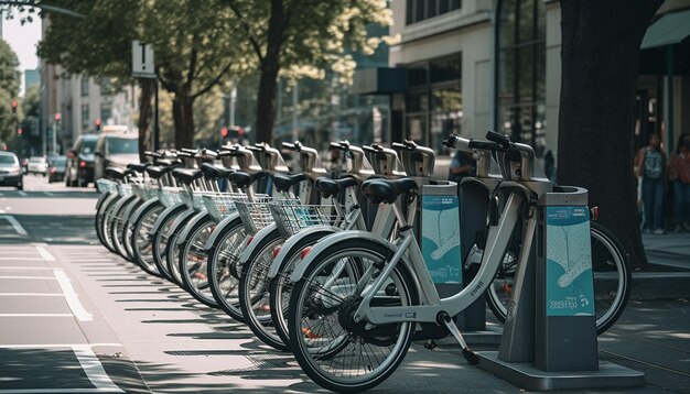 fietsen in de stad fietsen op straat fietsen generatieve AI