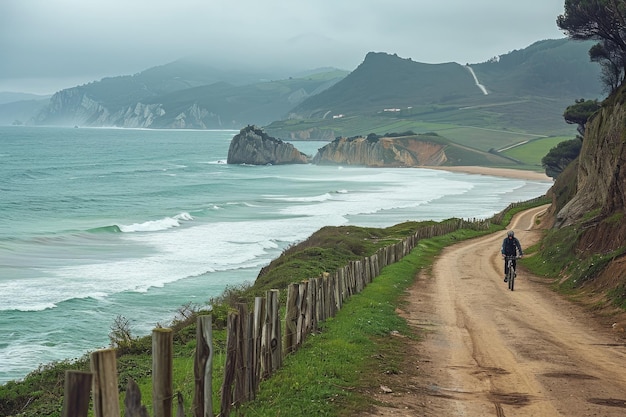 Fietsen langs de kust.