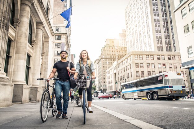 Fietsers in new york