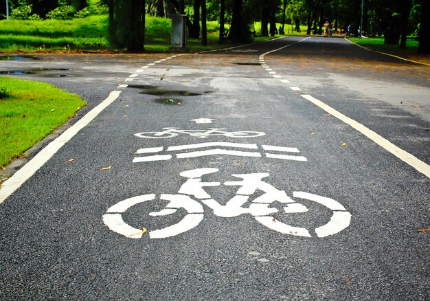 Fietspaden in Park