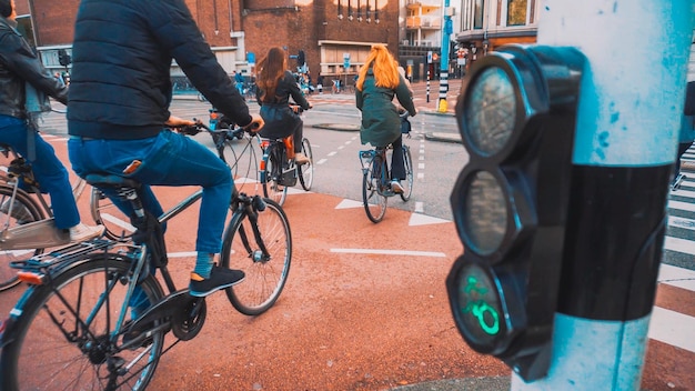 Foto fietstocht en teken