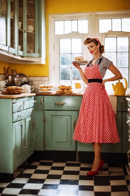 fifties fashion house wife kitchen