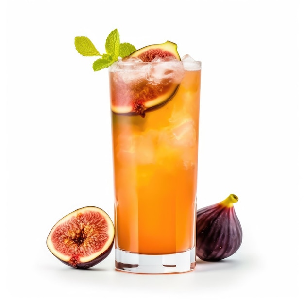 Fig Juice with isolated white background