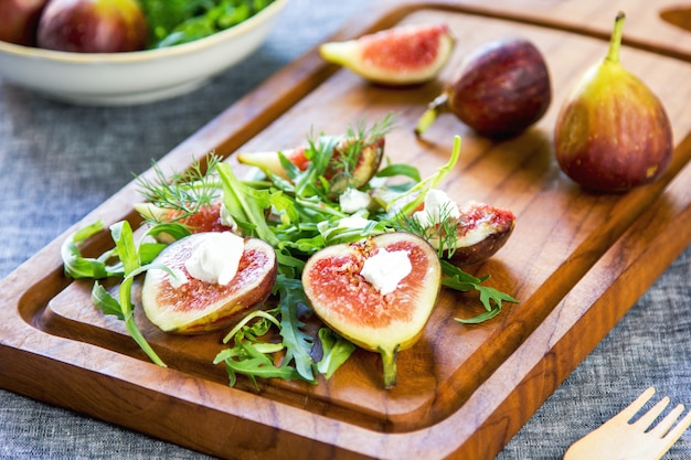 Fig with Goat cheese and Rocket Salad