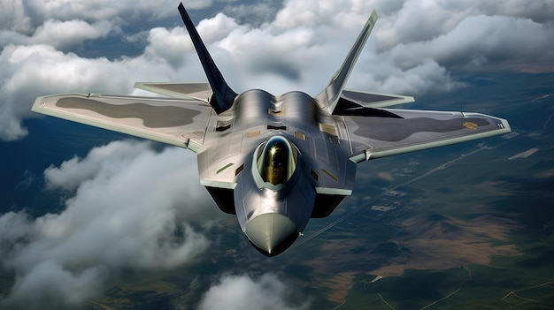 A fighter jet flies over clouds with the words f - 35 on the left side.