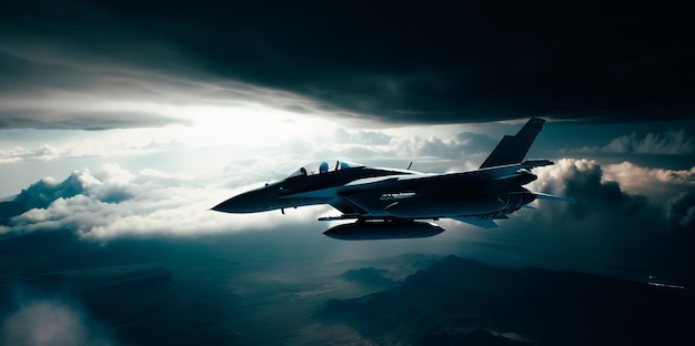 A fighter jet flies through the sky with the words f - 16 on the side.