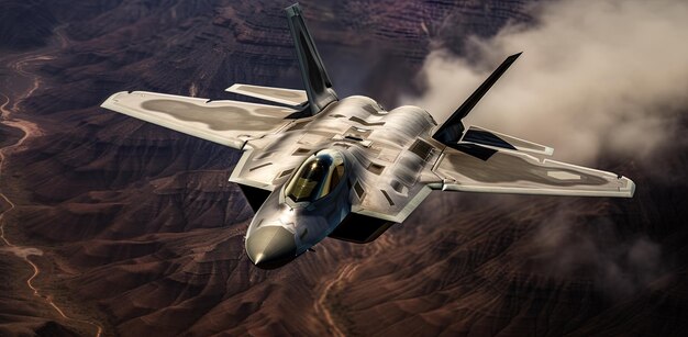 Photo a fighter jet flying in the sky with the words  air force  on the tail