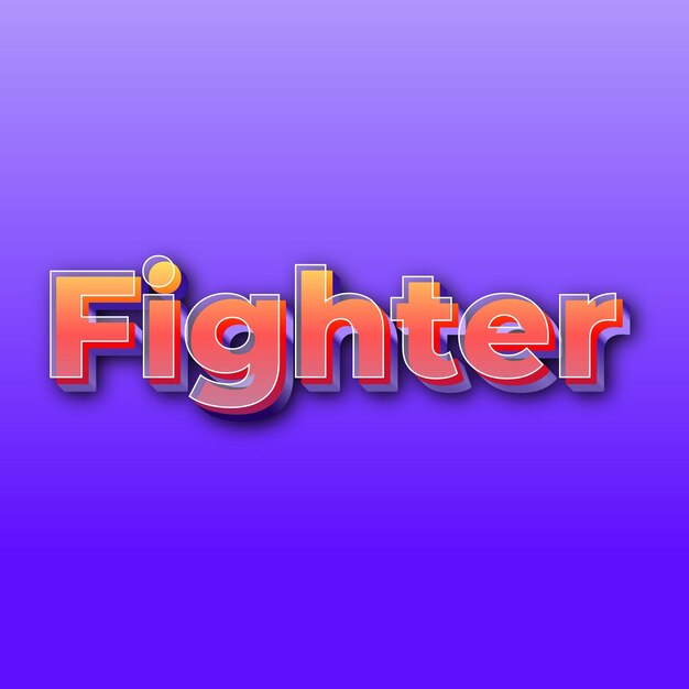 FighterText effect JPG gradient purple background card photo