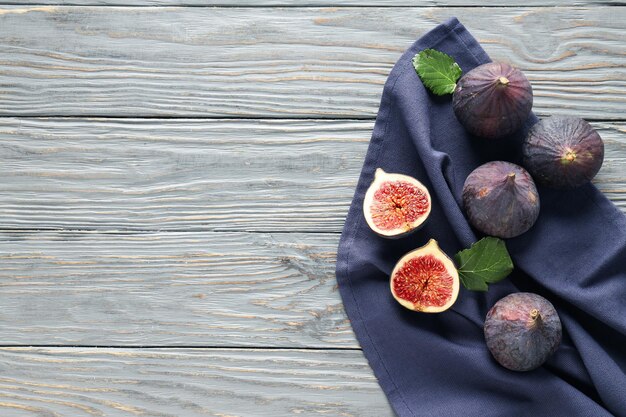 Foto concetto di fichi di frutta gustosa e succosa