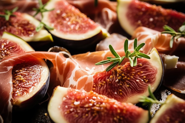 Figs with pork antipasti