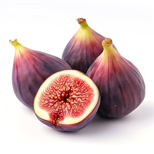 Figs with slice isolated on white background