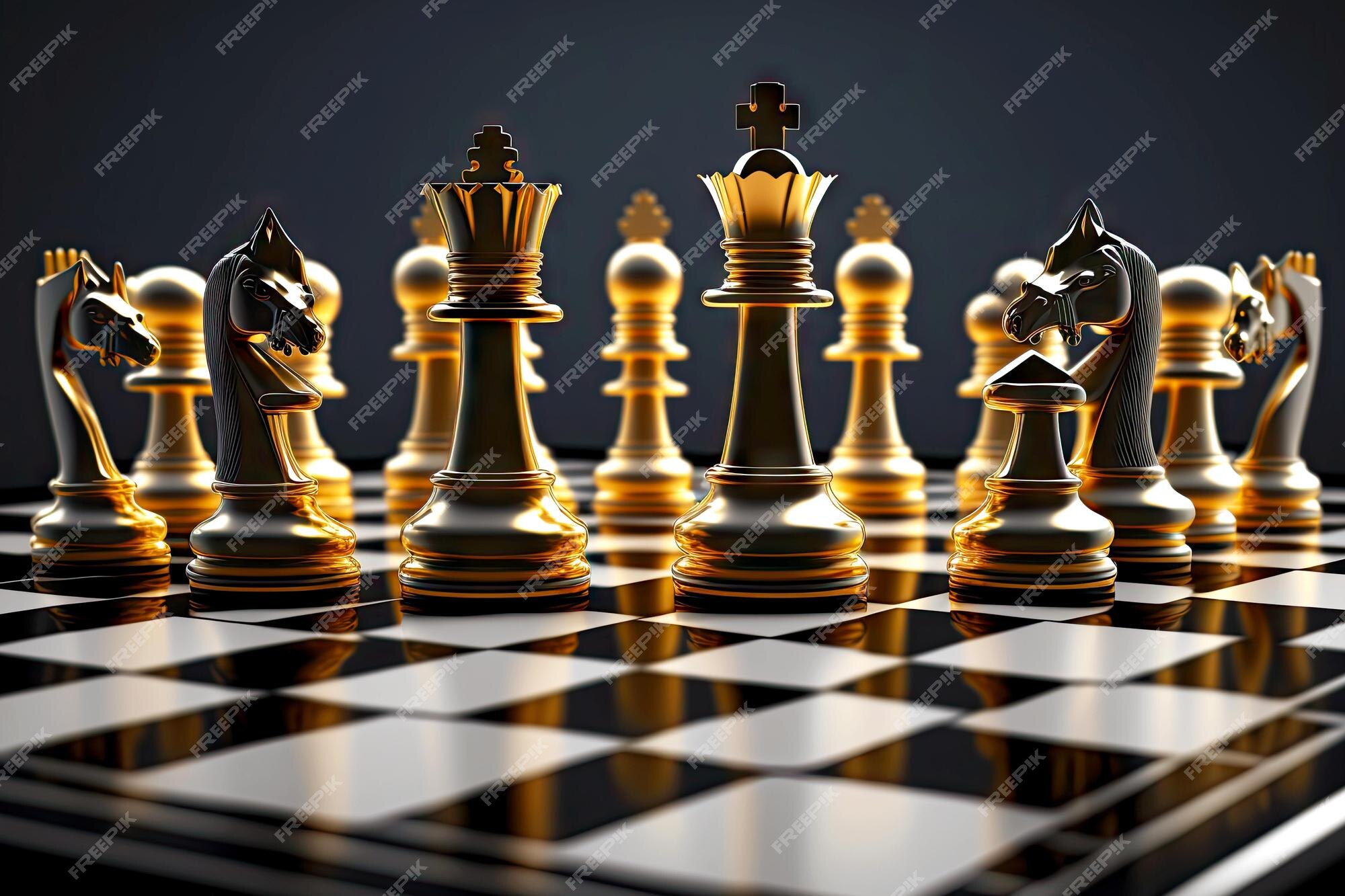 3D illustration Chess game on board. Concepts business ideas and strategy  ideas. Glass chess figures on a dark background with depth of field effects  Stock Photo - Alamy