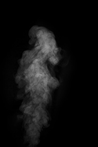 Figured smoke on a dark background. Abstract background, design element, for overlay on pictures.