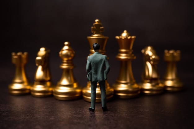 Creative Man Standing On Chess HD Desktop Background Picture