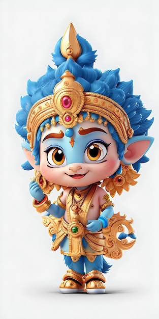 a figurine of a character with a blue headband on it