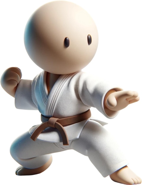 Photo a figurine of a fighter with a belt on it