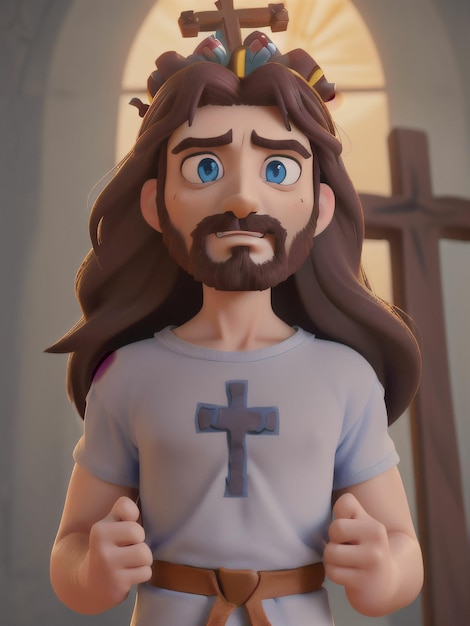 Фигурка Иисуса с короной на голове