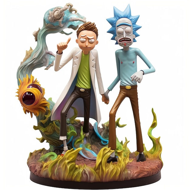 a figurine of a man and a dragon with a dragon on it