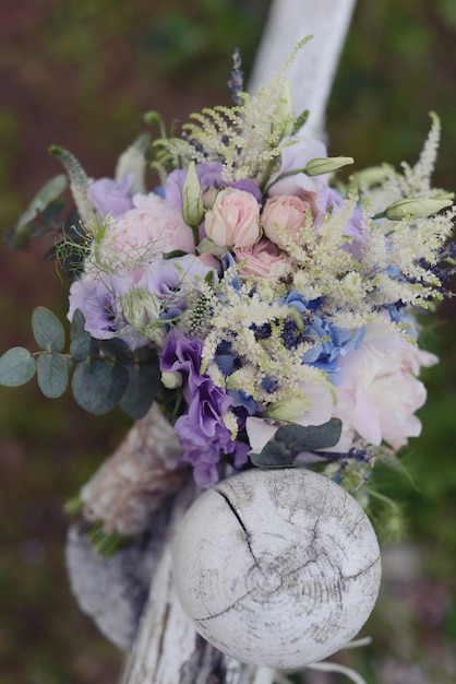 Foto fijn bruids bruidsboeket, bloemen arrangement van bloemen