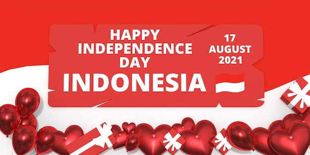 Fijne onafhankelijkheidsdag Indonesië