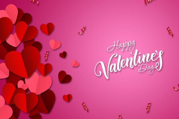 Fijne Valentijnsdag. Flyer of briefkaart illustratie.