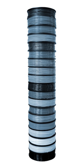 Filament wire for 3D printer close-up. Reels of filament wire for 3D printer.