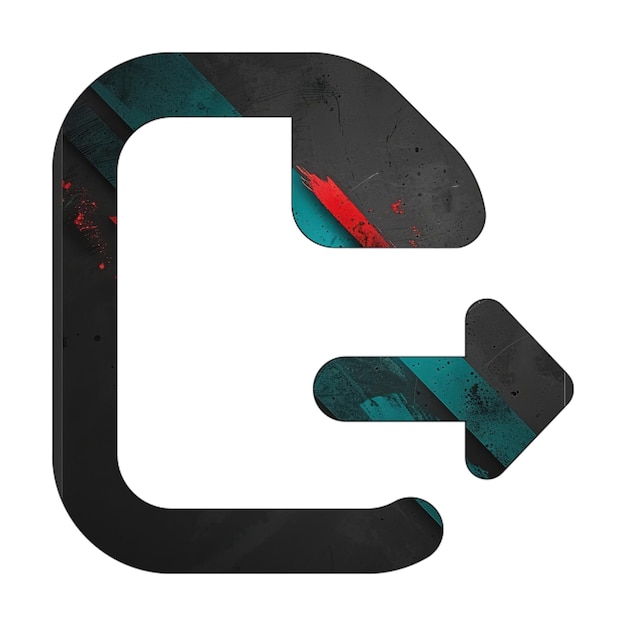 file export icon diagonal black green red