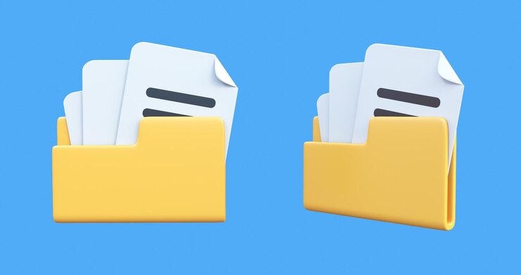 Photo file folder computer icon 3d render