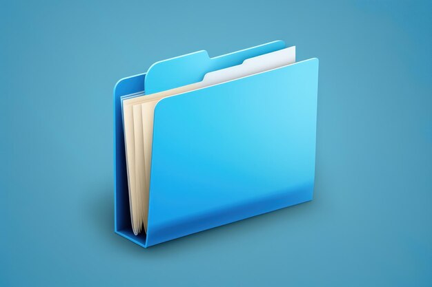 Photo file folder illustration data storage concept background generative ai