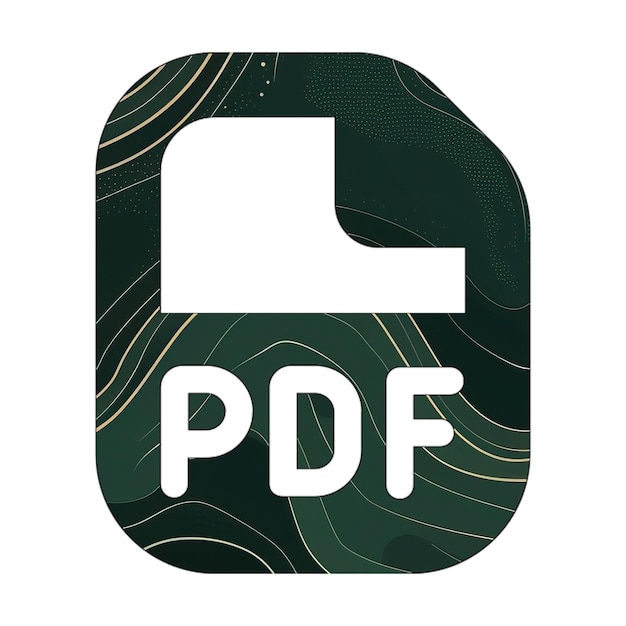사진 pdf 파일 아이콘 녹색 대리석 금색 텍스처