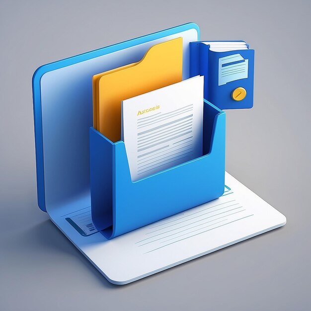 file transfer of document in folder file transfer encrypted form connection docs information migration concept access to remote file and folder 3d document exchange vector render illustration