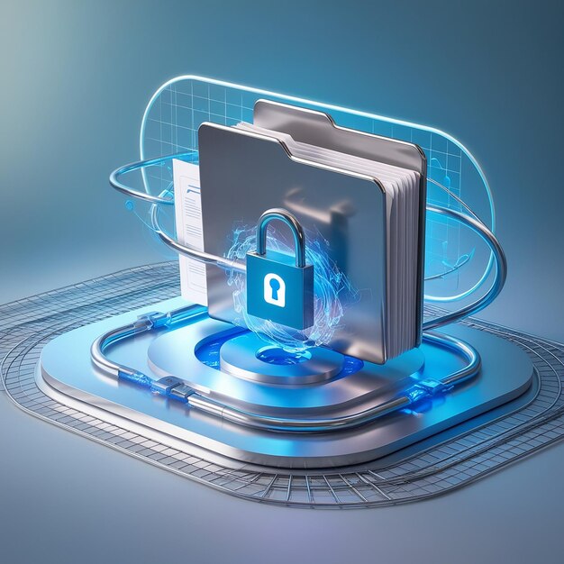 file transfer of document in folder file transfer encrypted form connection docs information migration concept access to remote file and folder 3d document exchange vector render illustration