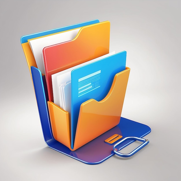 File transfer of document in folder File transfer encrypted form connection docs information migration concept access to remote file and folder 3d document exchange vector render illustratie