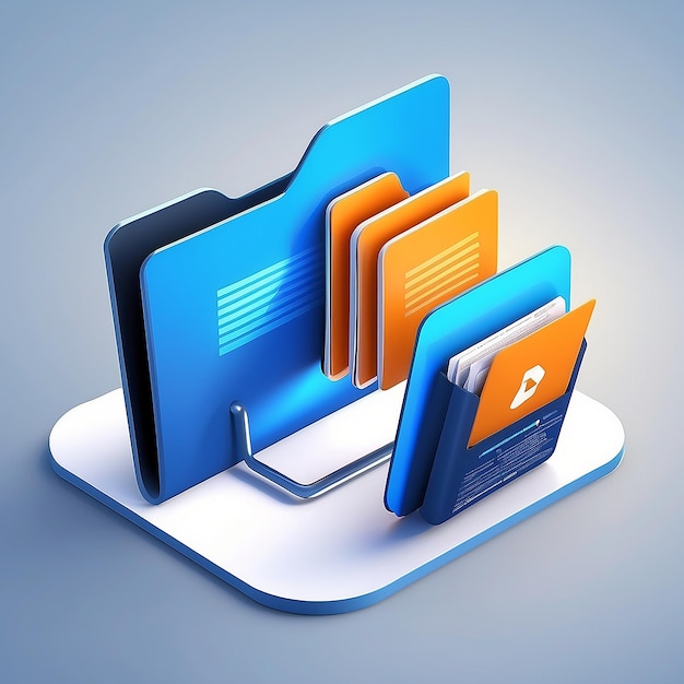 File transfer of document in folder File transfer encrypted form connection docs information migration concept access to remote file and folder 3d document exchange vector render illustratie