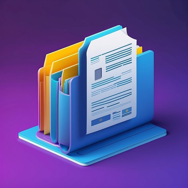 File transfer of document in folder File transfer encrypted form connection docs information migration concept access to remote file and folder 3d document exchange vector render illustratie