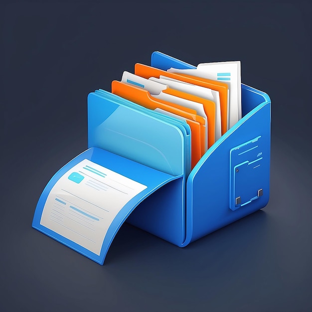 File transfer of document in folder File transfer encrypted form connection docs information migration concept access to remote file and folder 3d document exchange vector render illustratie