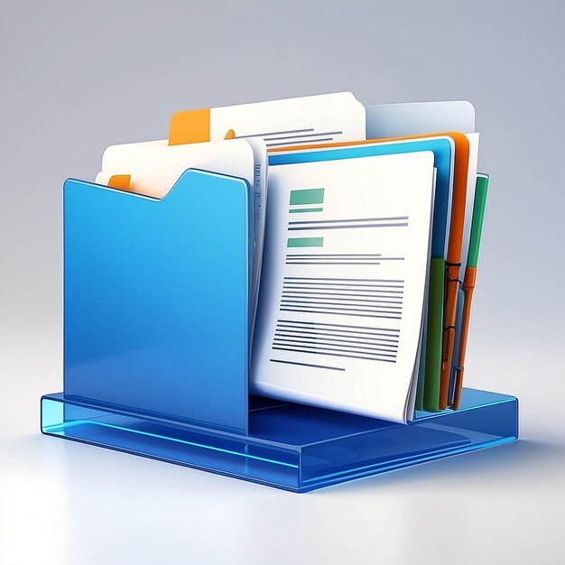 File transfer of document in folder File transfer encrypted form connection docs information migration concept access to remote file and folder 3d document exchange vector render illustratie